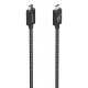 AISENS Cable USB4 Gen3x2 Aluminio 40Gbps 8K@60Hz 5A 48V 240W E-Mark, Tipo USB-C/M-USB-C/M, Negro, 1.5m - A156-0868