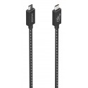 AISENS Cable USB4 Gen3x2 Aluminio 40Gbps 8K@60Hz 5A 48V 240W E-Mark, Tipo USB-C/M-USB-C/M, Negro, 1.5m - A156-0868