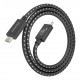 AISENS Cable USB4 Gen3x2 Aluminio 40Gbps 8K@60Hz 5A 48V 240W E-Mark, Tipo USB-C/M-USB-C/M, Negro, 1.0m - A156-0867