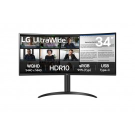 LG 34WR50QK-B pantalla para PC 86,4 cm (34'') 3440 x 1440 Pixeles Wide Quad HD Negro