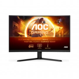 AOC - AOC G4 CQ32G4VE pantalla para PC 81,3 cm (32'') 2560 x 1440 Pixeles Quad HD LCD Negro, Gris - CQ32G4VE