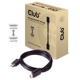 CLUB3D Cable Ultra High Speed HDMI™2.1 10K 120Hz 48Gbps M/M 2 metros cable HDMI