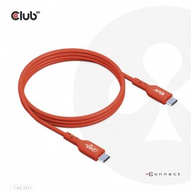 CLUB3D Cable certificado USB2 tipo C bidireccional USB-IF Datos 480 Mb, PD 240 W (48 V/5 A) EPR M/M 1 m/3,23 pies