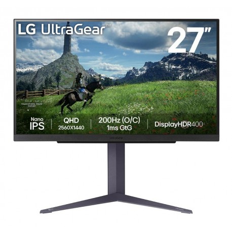 LG - Lg 27gs85q 27pulgadas 2560 x 1440 1ms hdmi displayport usb reg. altura - 27GS85Q-B