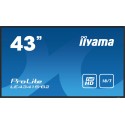 iiyama PROLITE LE4341S-B2 Pantalla plana para señalización digital 108 cm (42.5'') LCD 350 cd / m² Full HD Negro 18/7