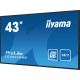 iiyama PROLITE LE4341S-B2 Pantalla plana para señalización digital 108 cm (42.5'') LCD 350 cd / m² Full HD Negro 18/7