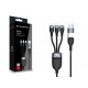 Conceptronic ETTA06B15 cable USB USB 2.0 1,5 m USB C USB C/Micro-USB B/Lightning Negro