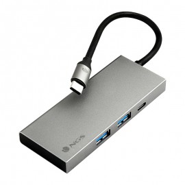 HUB 4 PUERTOS USB-C WONDERDOCK4 PRO GRIS NGS