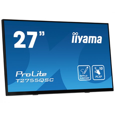 iiyama ProLite T2755QSC-B1 pantalla para PC 68,6 cm (27'') 2560 x 1440 Pixeles Full HD LCD Pantalla táctil Negro