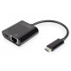 Digitus DN-3027 adaptador de cable USB Type-C USB Type-C + RJ-45 Negro