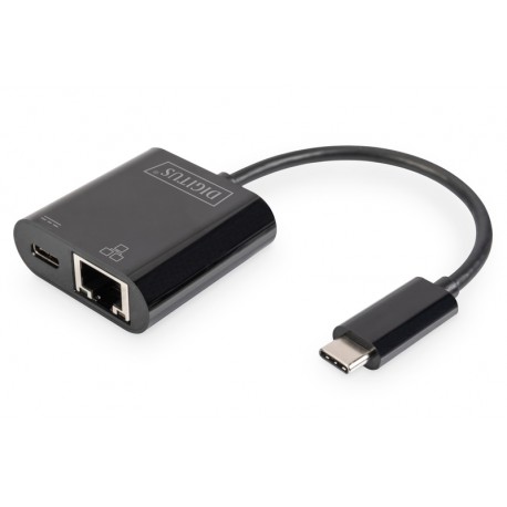 Digitus DN-3027 adaptador de cable USB Type-C USB Type-C + RJ-45 Negro