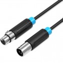 CABLE AUDIO ESTEREO XLR/M XLR/H 2 M NEGRO VENTION