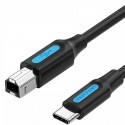 CABLE USB 2.0 IMPRESORA TIPO USB A/M USB-C/M 1.5 M NEGRO VENTION