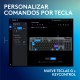 Logitech G Teclado mecánico para gaming con cable de perfil bajo G915 X, teclas de PBT