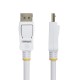 StarTech.com Cable DisplayPort 1.2 Certificado VESA Blanco de 1,8m - Cable DP 1.2