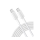 CABLE ANKER 322 USB-C TO USB-C CABLE NYLON 3M 60W WHITE