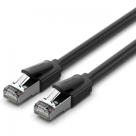 CABLE DE RED LATIGUILLO RJ45 CAT.8 SFTP AWG26 8 M NEGRO VENTION